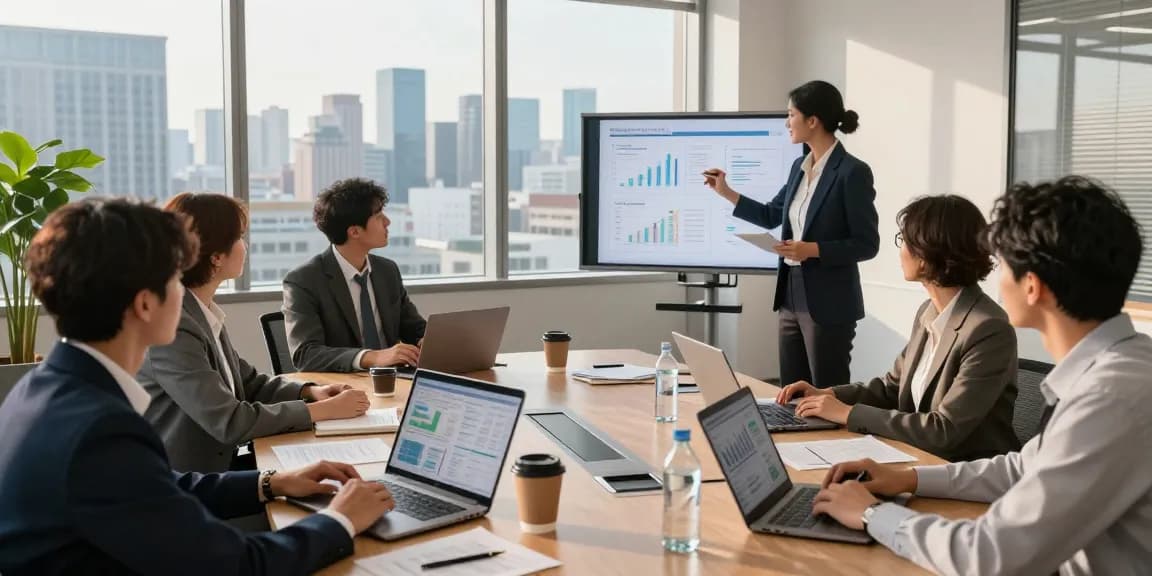 Business professionals collaborating in a conference room at the WPS Official Website, showcasing teamwork and strategy planning.