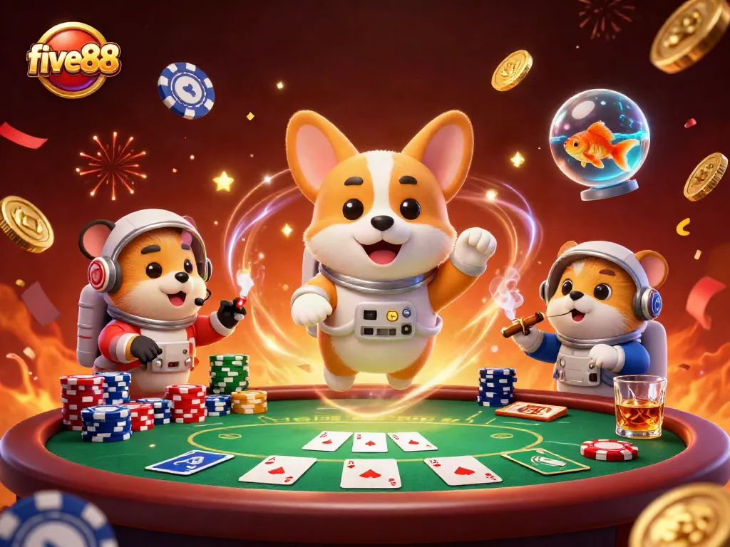 Experience thrilling five88 adventures as the corgi astronaut wins big in cosmic casino!