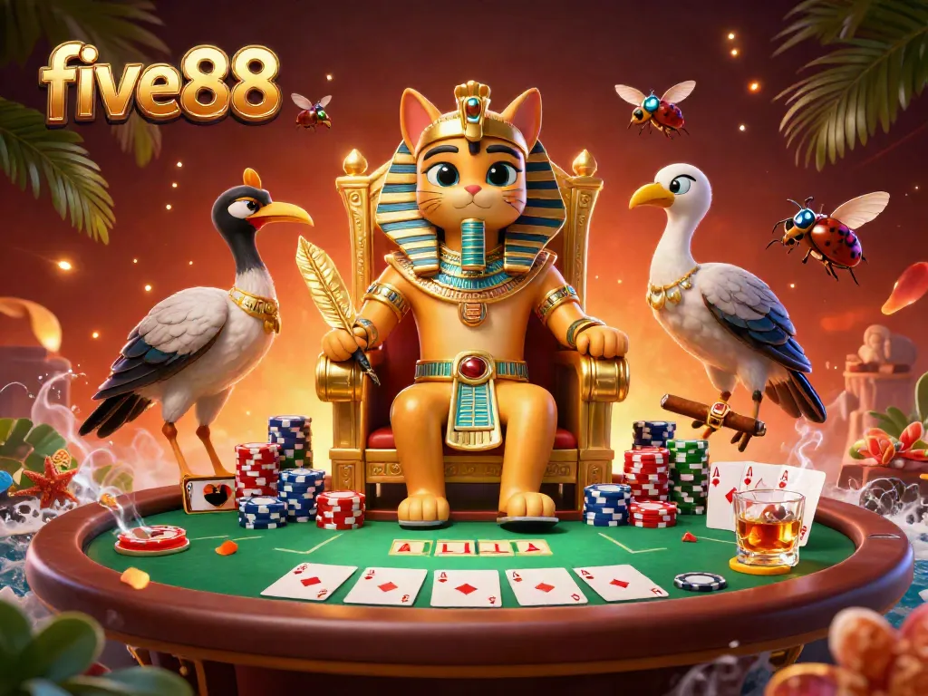 Experience thrilling gaming action at five88 with a vibrant scene showcasing captivating casino elements.